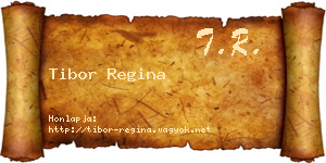 Tibor Regina névjegykártya